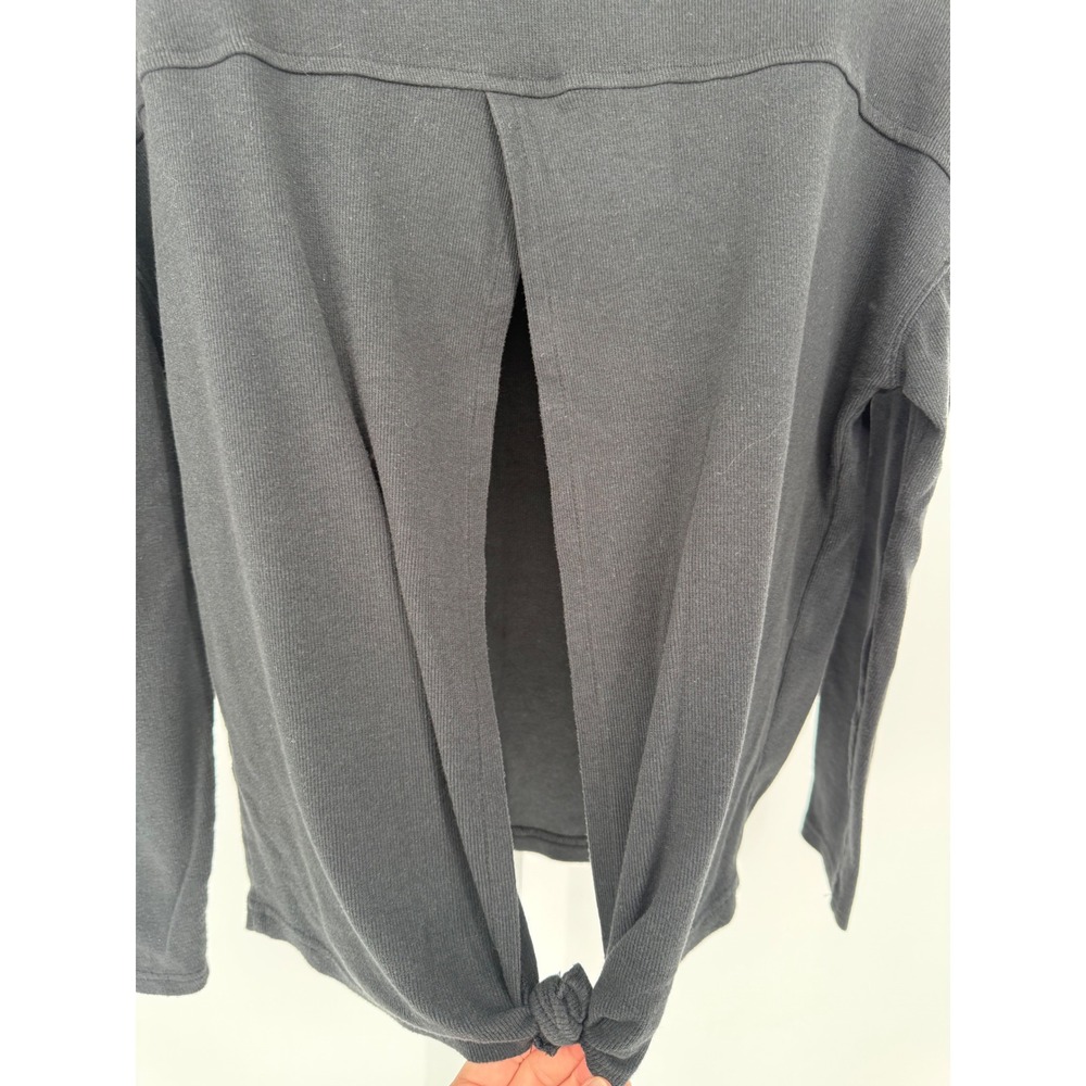 Zella Women's black long Sleeve Twist Back Sweatshirt Top Size M - Picture 4 of 4